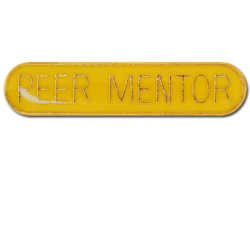 Peer Mentor Rounded Edge Bar Badge 16