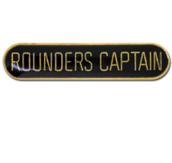 Rounders Captain Rounded Edge Bar Badge 24