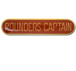 Rounders Captain Rounded Edge Bar Badge 27