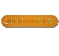 Rounders Captain Rounded Edge Bar Badge 25