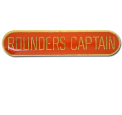 Rounders Captain Rounded Edge Bar Badge 22