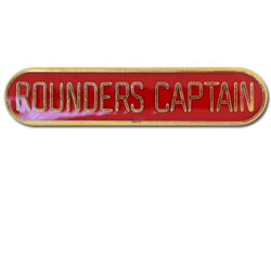 Rounders Captain Rounded Edge Bar Badge 15