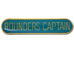Rounders Captain Rounded Edge Bar Badge 28