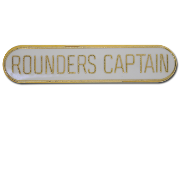 Rounders Captain Rounded Edge Bar Badge 6