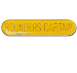 Rounders Captain Rounded Edge Bar Badge 16