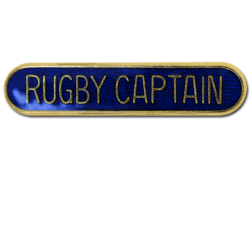 Rugby Captain Rounded Edge Bar Badge 17