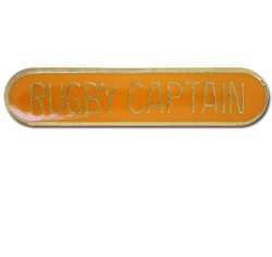 Rugby Captain Rounded Edge Bar Badge 25