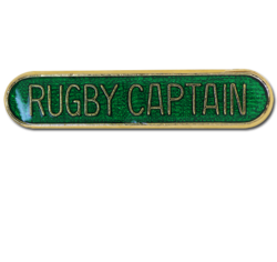 Rugby Captain Rounded Edge Bar Badge 18