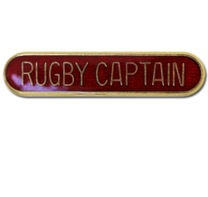 Rugby Captain Rounded Edge Bar Badge
