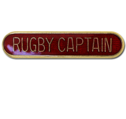 Rugby Captain Rounded Edge Bar Badge 15