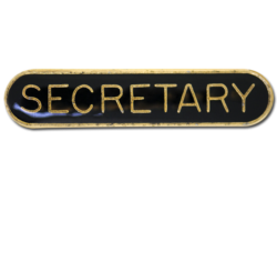 Secretary Rounded Edge Bar Badge 24