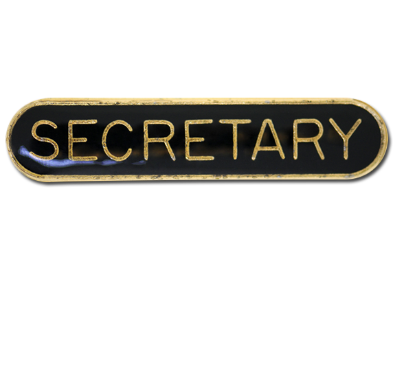 Secretary Rounded Edge Bar Badge 10