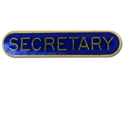Secretary Rounded Edge Bar Badge 17