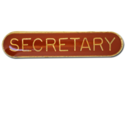 Secretary Rounded Edge Bar Badge 27