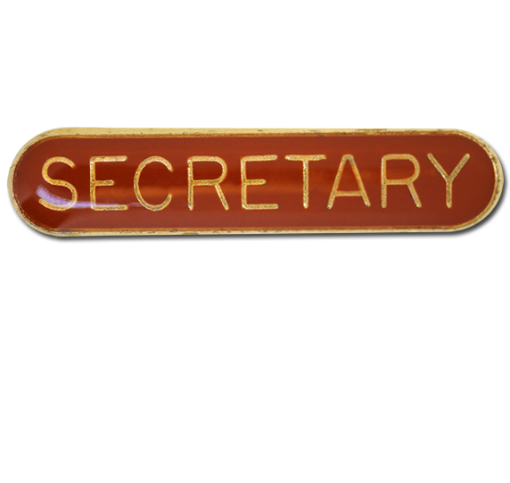 Secretary Rounded Edge Bar Badge 13