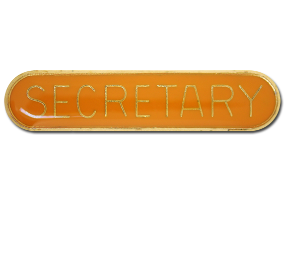Secretary Rounded Edge Bar Badge 11
