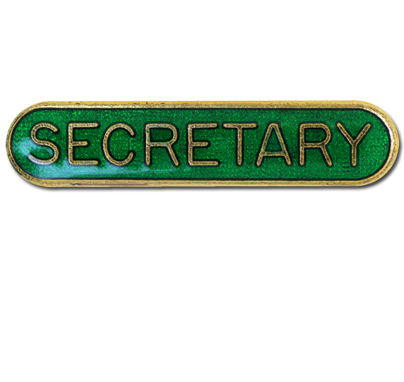 Secretary Rounded Edge Bar Badge 4