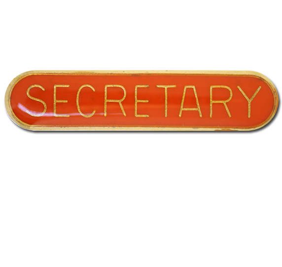 Secretary Rounded Edge Bar Badge 8