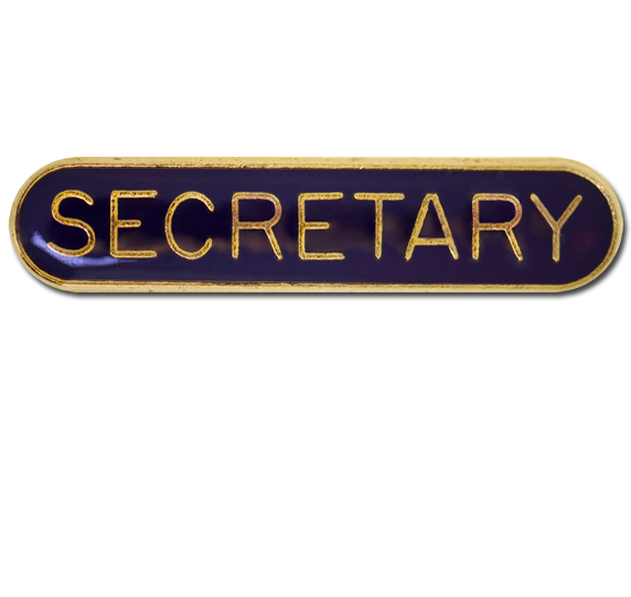 Secretary Rounded Edge Bar Badge 5