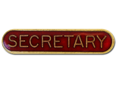 Secretary Rounded Edge Bar Badge
