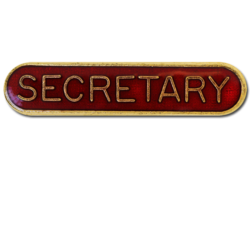 Secretary Rounded Edge Bar Badge 15