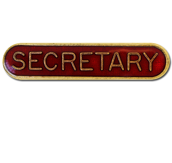 Secretary Rounded Edge Bar Badge 1