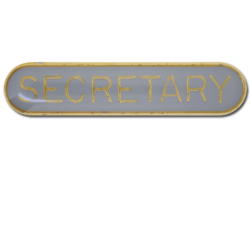 Secretary Rounded Edge Bar Badge 26