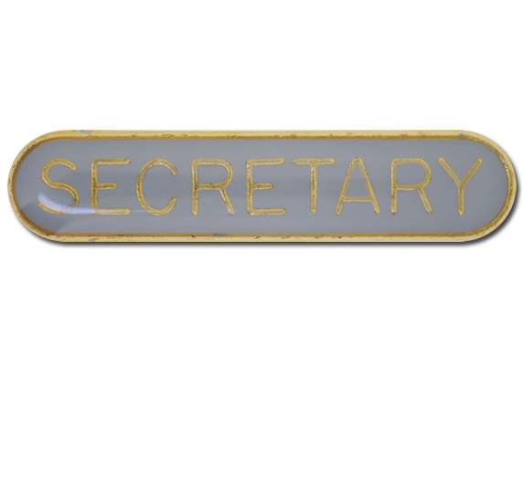 Secretary Rounded Edge Bar Badge 12