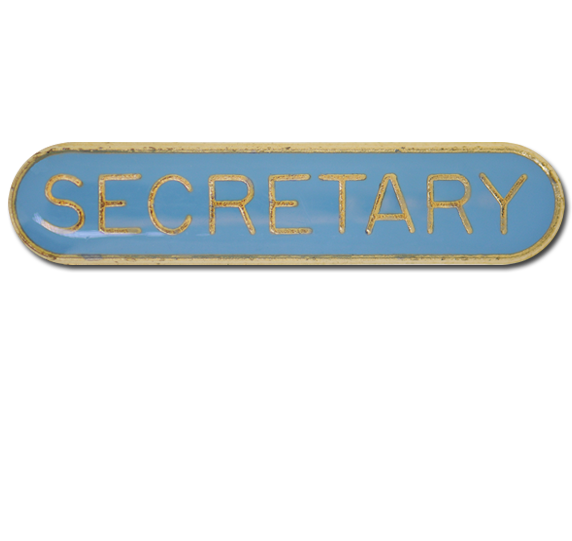 Secretary Rounded Edge Bar Badge 9