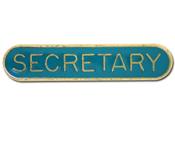 Secretary Rounded Edge Bar Badge 14