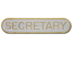 Secretary Rounded Edge Bar Badge 20