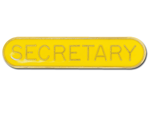 Secretary Rounded Edge Bar Badge 2