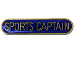 Sports Captain Rounded Edge Bar Badge 17