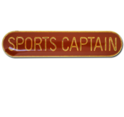 Sports Captain Rounded Edge Bar Badge 27