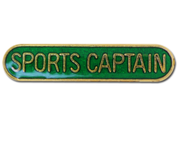 Sports Captain Rounded Edge Bar Badge 18