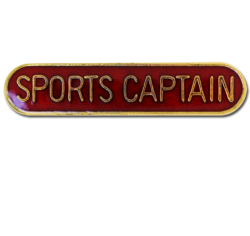 Sports Captain Rounded Edge Bar Badge 15