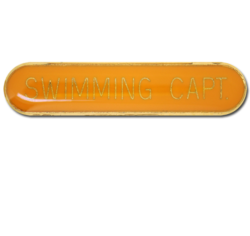 Swimming Capt Rounded Edge Bar Badge 25