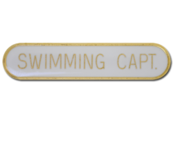 Swimming Capt Rounded Edge Bar Badge 20
