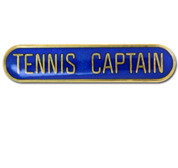 Tennis Captain Rounded Edge Bar Badge 17