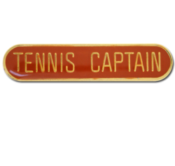Tennis Captain Rounded Edge Bar Badge 27