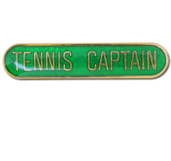 Tennis Captain Rounded Edge Bar Badge 18