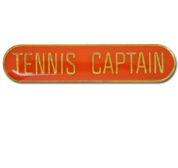 Tennis Captain Rounded Edge Bar Badge 22