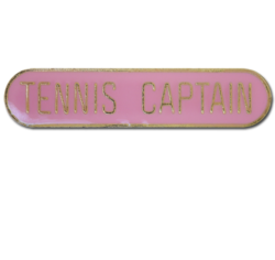 Tennis Captain Rounded Edge Bar Badge 21
