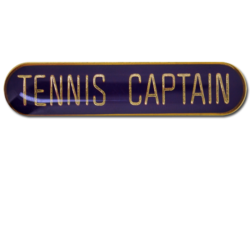 Tennis Captain Rounded Edge Bar Badge 19