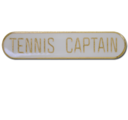 Tennis Captain Rounded Edge Bar Badge 20