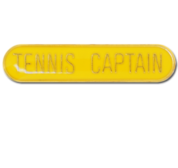 Tennis Captain Rounded Edge Bar Badge 16
