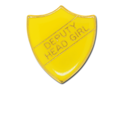 Deputy Head Girl Enamelled Shield Badge 16