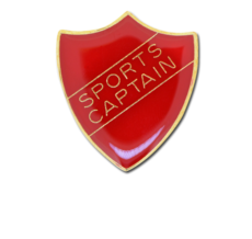Sports Captain Enamelled Shield Badge