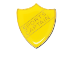 Sports Captain Enamelled Shield Badge 16