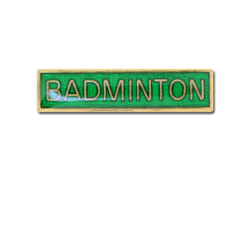 Badminton Small Bar Badge 18